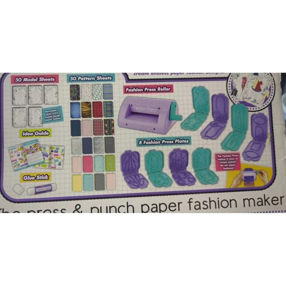Kahootz Fashion Press by Fashion Plates Paper Fashion Maker Design Kit 2017 used